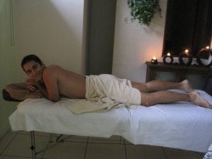 man having swedish massage