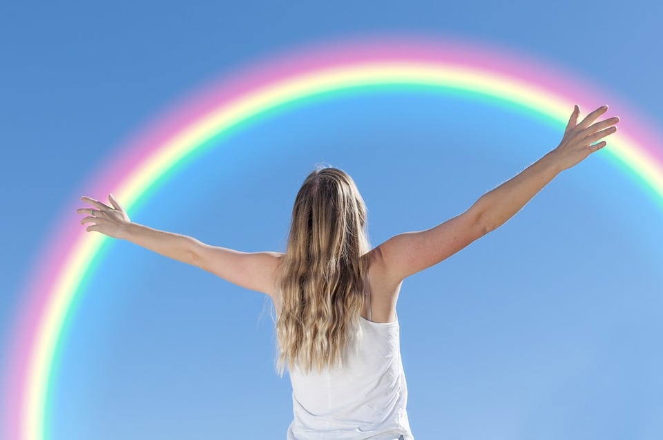 rainbow meditation for colour therapy